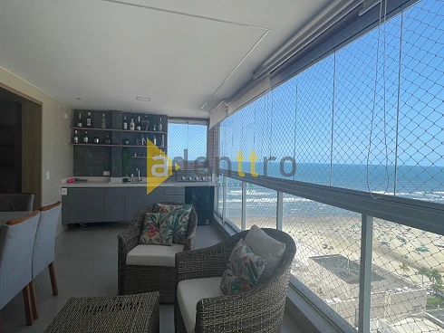 Apartamento no Residencial Acqua Mare, Praia Grande, Aviação, 143m², Vista Espetacular, Totalmente Mobiliado, 3 Suítes, 3 Vagas Demarcadas,  - Apartamento em Aviação, Praia Grande - Foto 1