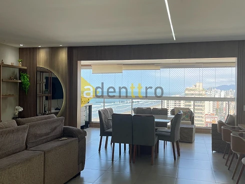 Apartamento no Residencial Acqua Mare, Praia Grande, Aviação, 143m², Vista Espetacular, Totalmente Mobiliado, 3 Suítes, 3 Vagas Demarcadas, - Foto 11