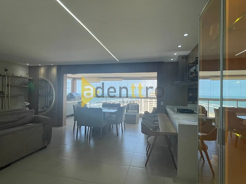 Apartamento no Residencial Acqua Mare, Praia Grande, Aviação, 143m², Vista Espetacular, Totalmente Mobiliado, 3 Suítes, 3 Vagas Demarcadas, - Foto 9