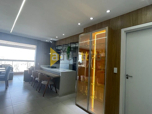 Apartamento no Residencial Acqua Mare, Praia Grande, Aviação, 143m², Vista Espetacular, Totalmente Mobiliado, 3 Suítes, 3 Vagas Demarcadas, - Foto 10