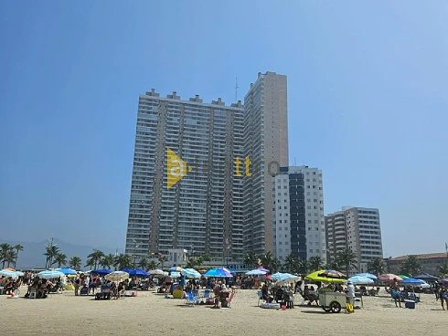 Excelente Apartamento 3 Dormiórios, 1 Suíte, Varanda com Churrasqueira, Vista Mar, Andar Alto, 2 Vagas, Pé na Areia e Estrutura de Clube - Apartamento em Mirim, Praia Grande - Foto 3