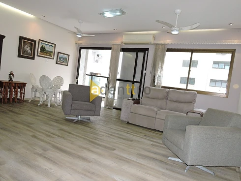 Excelente Apartamento 146m² na Avenida da Praia de Santos - Boqueirão, 3 Dormitórios - 2 Suítes, 2 Vagas, Piscinas e Portaria 24h - Apartamento em Boqueirão, Santos - Foto 3