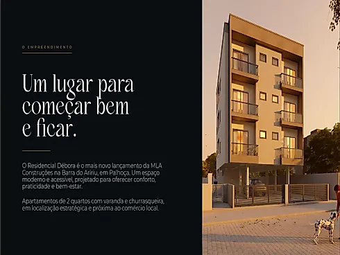 Apartamento 2 Quartos no Residencial Débora - Barra do Aririú - Apartamento em Barra do Aririú, Palhoça - Foto 2