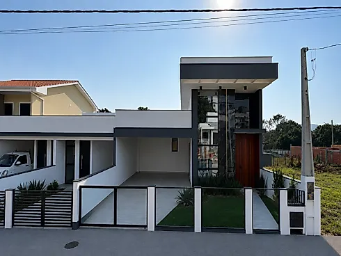 Casa 3 Quartos com 1 Suíte e 135m² - Lot. Novo Horizonte - Casa em Forquilhas Leste, São José - Foto 2