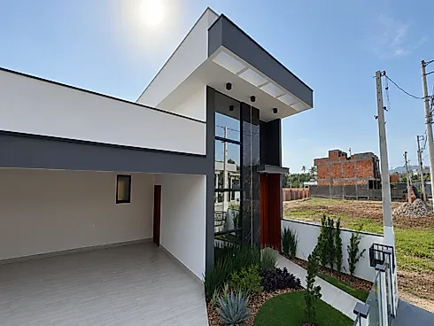 Casa 3 Quartos com 1 Suíte e 135m² - Lot. Novo Horizonte - Casa em Forquilhas Leste, São José - Foto 1