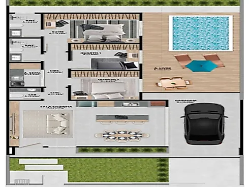 Casa 3 Quartos com 1 Suíte e 113m² - Forquilhas Leste - Casa em Forquilhas Leste, São José - Foto 4