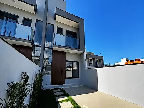 Sobrado 2 Quartos sendo 2 Suítes - Novo Horizonte - Sobrado geminado em Forquilhas Leste, São José - Foto 1