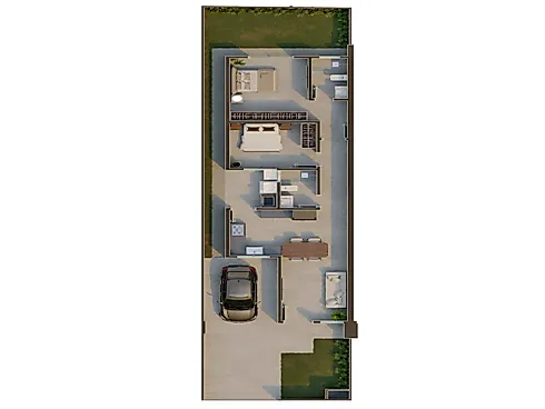 Casa Germinada 2 Quartos sendo 1 Suíte - Lot. Novo Horizonte - Casa geminada em Forquilhas Leste, São José - Foto 4