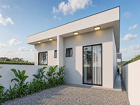 Casa Germinada 2 Quartos sendo 1 Suíte - Lot. Novo Horizonte - Casa geminada em Forquilhas Leste, São José - Foto 3