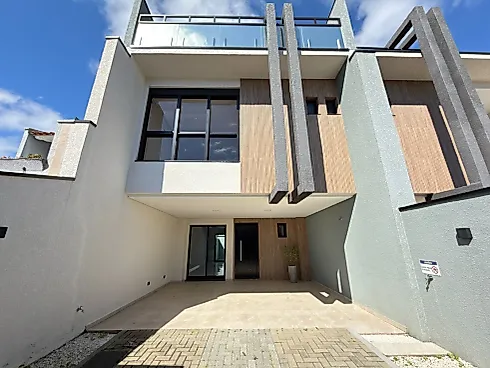 Sobrado à Venda em São José dos Pinhais | 3 Quartos, Suíte, Terraço, Energia Solar e Automação Alexa no Afonso Pena - Casa em Afonso Pena, São José dos Pinhais - Foto 1