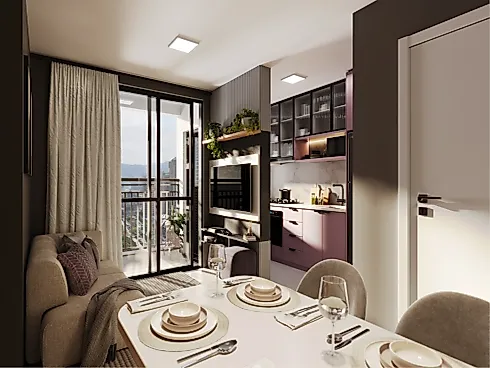 Apartamentos de 2 e 3 Quartos no Prado Velho | 45 a 56m² | Suíte | Sacada com Churrasqueira | Novo Prado Residencial Paiol - Apartamento em Prado Velho, Curitiba - Foto 5