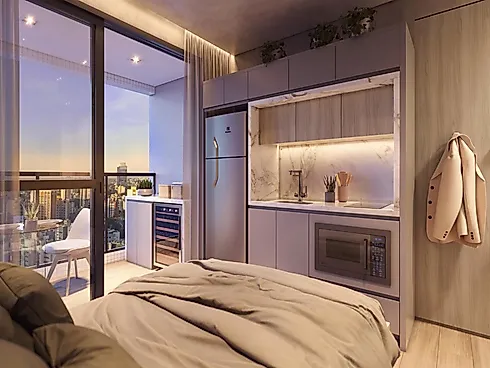 Studios, Lofts e Apartamentos no Centro de Curitiba | Aya Blue | 1 e 2 Quartos | Alto Potencial de Valorização - Apartamento em Centro, Curitiba - Foto 2