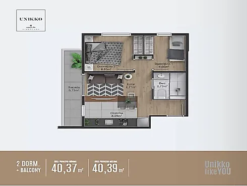 Unikko - Apartamento em Rebouças, Curitiba - Foto 4