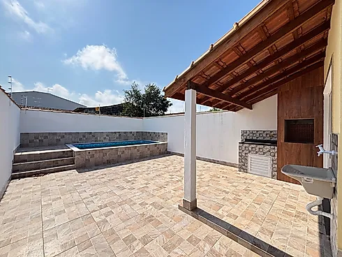 Casa a Venda com Piscina Piscina em Itanhaém, Lado Praia. - Casa em São Fernando, Itanhaém - Foto 4