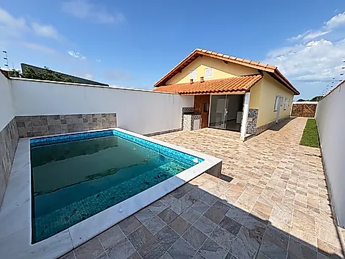 Casa a Venda com Piscina Piscina em Itanhaém, Lado Praia. - Casa em São Fernando, Itanhaém - Foto 1
