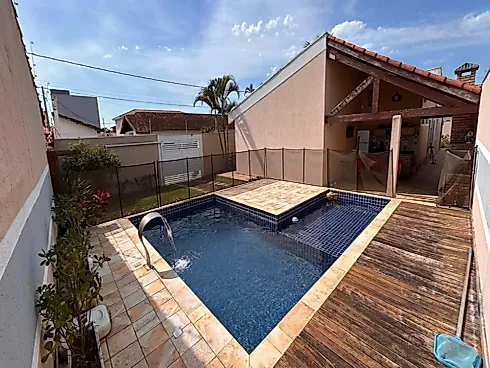 Casa com Piscina Poucos Passos do Mar Bairro Cibratel Ii Itanhaém -SP - Foto 3