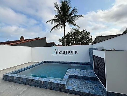 Casa Nova com Piscina para Venda Á Poucos Metros da Praia Jd Jamaica Itanhaém -SP - Foto 24