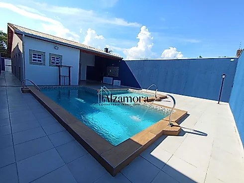 Casa Nova com Piscina Grande  e 03 Suítes Próxima ao Mar Jd Jamaica Itanhaém -SP - Foto 45