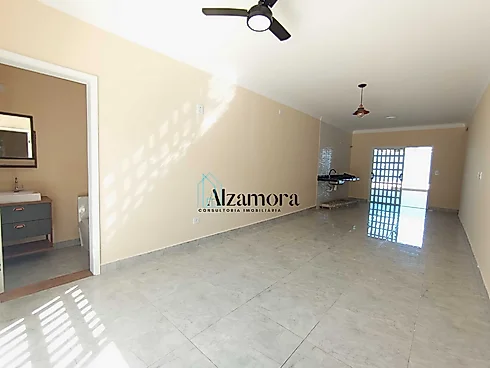 Casa Nova com Piscina Grande  e 03 Suítes Próxima ao Mar Jd Jamaica Itanhaém -SP - Foto 7