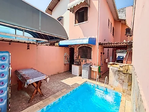 Sobrado com Piscina 400 M da Praia - Casa em Cibratel I, Itanhaém - Foto 3