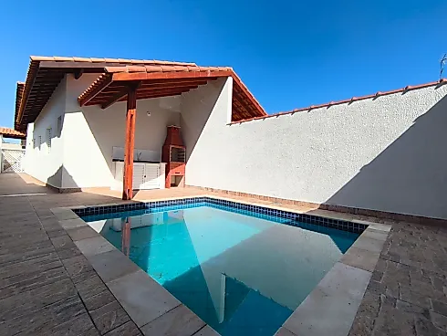 Casa Nova com Piscina Lado Praia Jd Grandesp Itanhaém -SP - Casa em Cibratel II, Itanhaém - Foto 2
