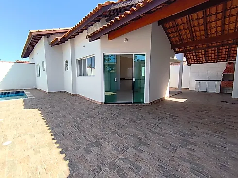 Casa com 03 Dormitórios e Piscina Lado Praia Bairro Tupi Itanhaém -SP - Casa em Cibratel II, Itanhaém - Foto 3