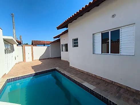 Casa Nova com Piscina Lado Praia Bairro Tupi Itanhaém -SP - Cópia #985 - Casa em Cibratel II, Itanhaém - Foto 2