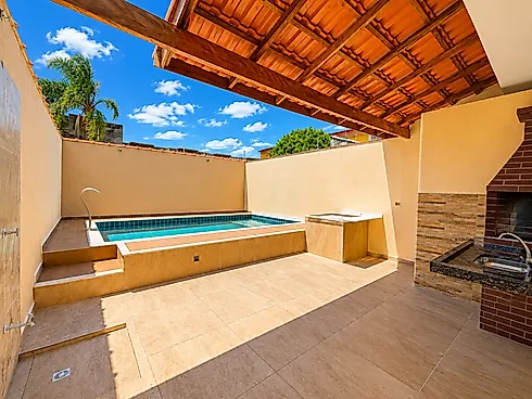 Casa com Piscina e 3 Dormitórios em Itanhaém SP - Casa em Cibratel, Itanhaém - Foto 2