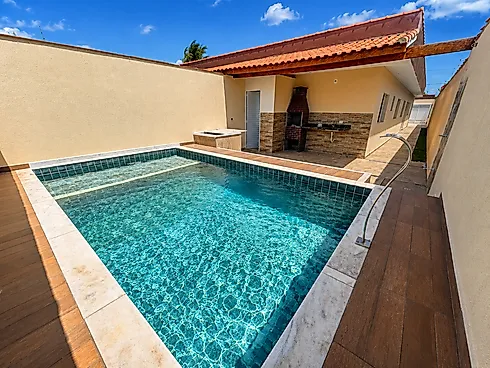 Casa com Piscina e 3 Dormitórios em Itanhaém SP - Casa em Cibratel, Itanhaém - Foto 1