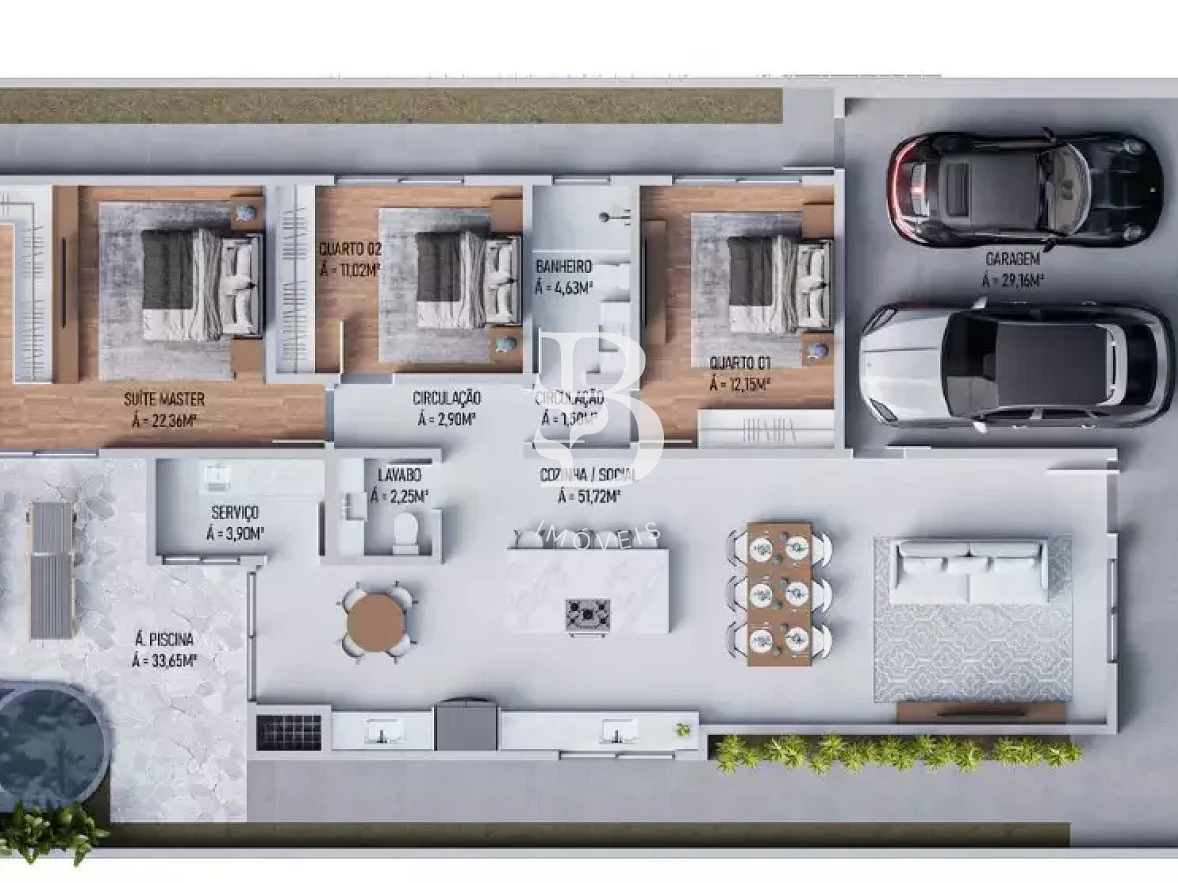 Casa em Pedra Branca, Palhoça. 3 quartos, 221m². Imagem 12 de 12