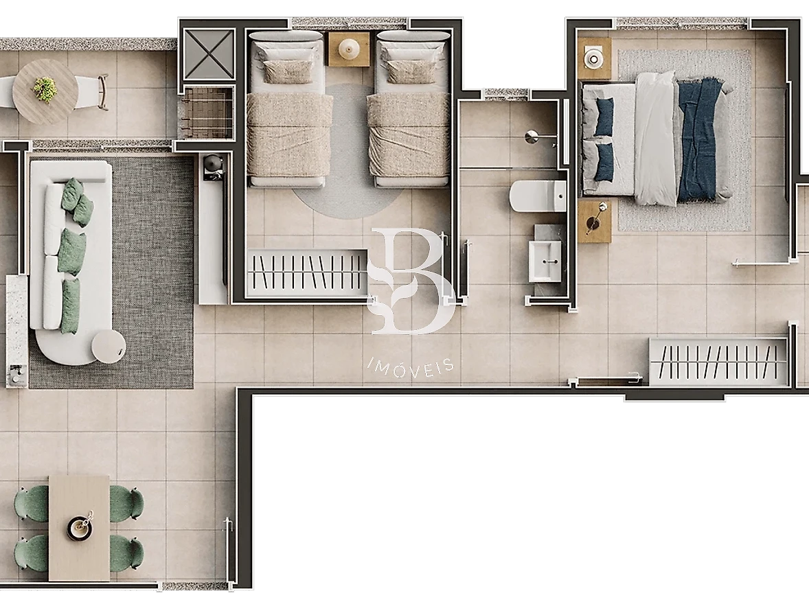 Apartamento em Pagani, Palhoça. 2 quartos, 60m². Imagem 25 de 27