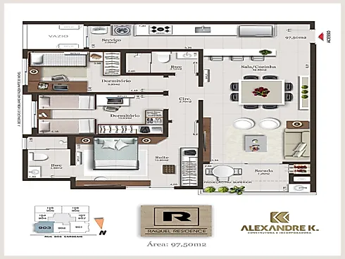 3 Dorms com Suite - Pedra Branca - ao Lado do Passeio - Foto 14