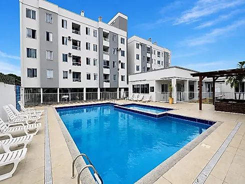 Apartamento 2 Quartos no Residencial Costão da Barra - Barra do Aririú - Foto 2
