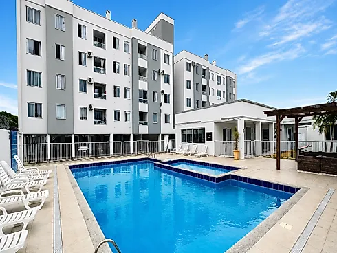 Apartamento 2 Quartos no Residencial Costão da Barra - Barra do Aririú - Foto 2