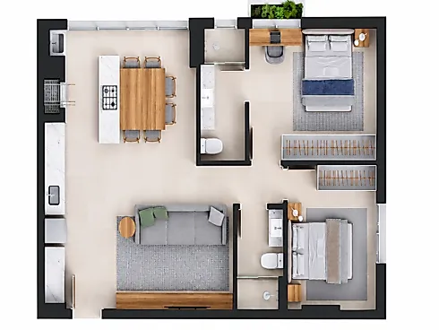 Apartamento 2 Quartos com 1 Suíte e 72m² - Pedra Branca - Foto 10