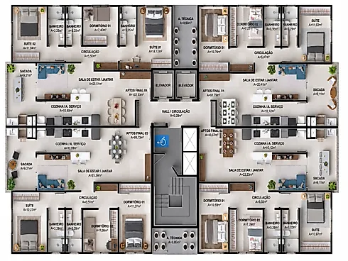 Apartamento 3 Quartos no Residencial Villagio Di Genova - Pagani - Foto 6