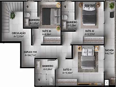 Apartamento 3 Quartos no Residencial Villagio Di Genova - Pagani - Foto 12