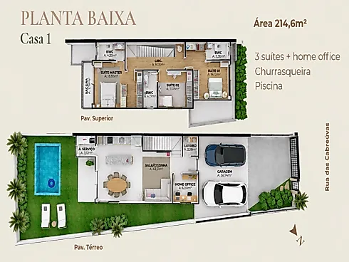 Casa 3 Quartos 189m² 3 Suítes no Casa Gaia - Pedra Branca - Foto 11
