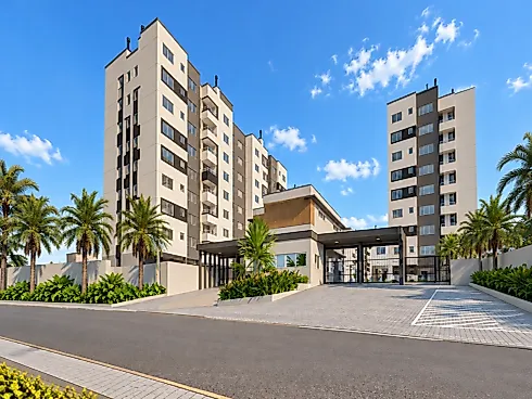 Apartamento 2 Quartos em Pedra Branca, Palhoça, com 55,70M², Suíte - Foto 1