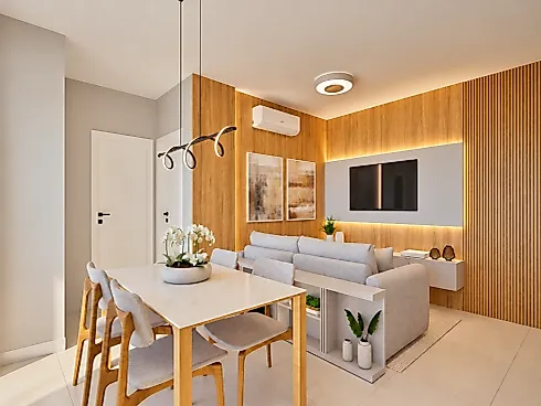 Apartamento 2 Quartos em Pedra Branca, Palhoça, com 55,70M², Suíte - Foto 4