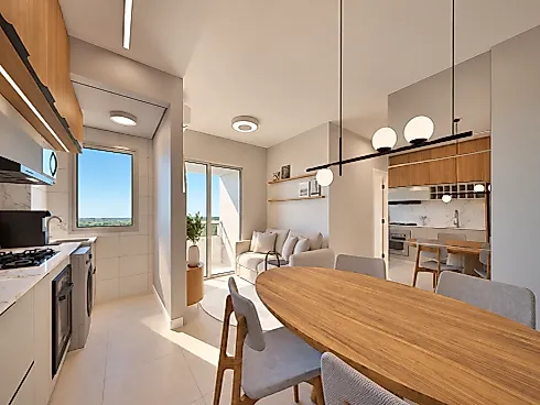 Apartamento 2 Quartos em Pedra Branca, Palhoça, com 55,70M², Suíte - Foto 3