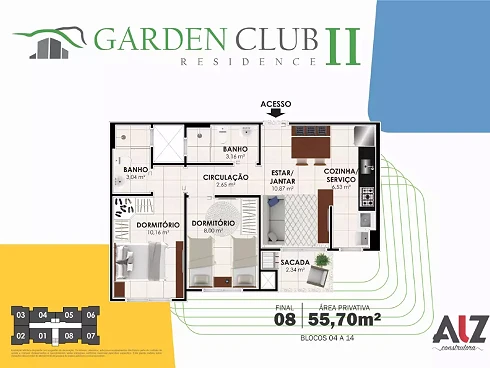 Apartamento em Pedra Branca, Palhoça