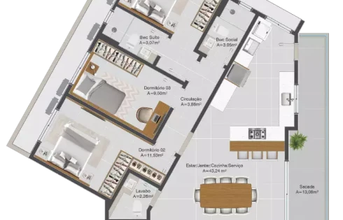 Apartamento em Pagani, Palhoça