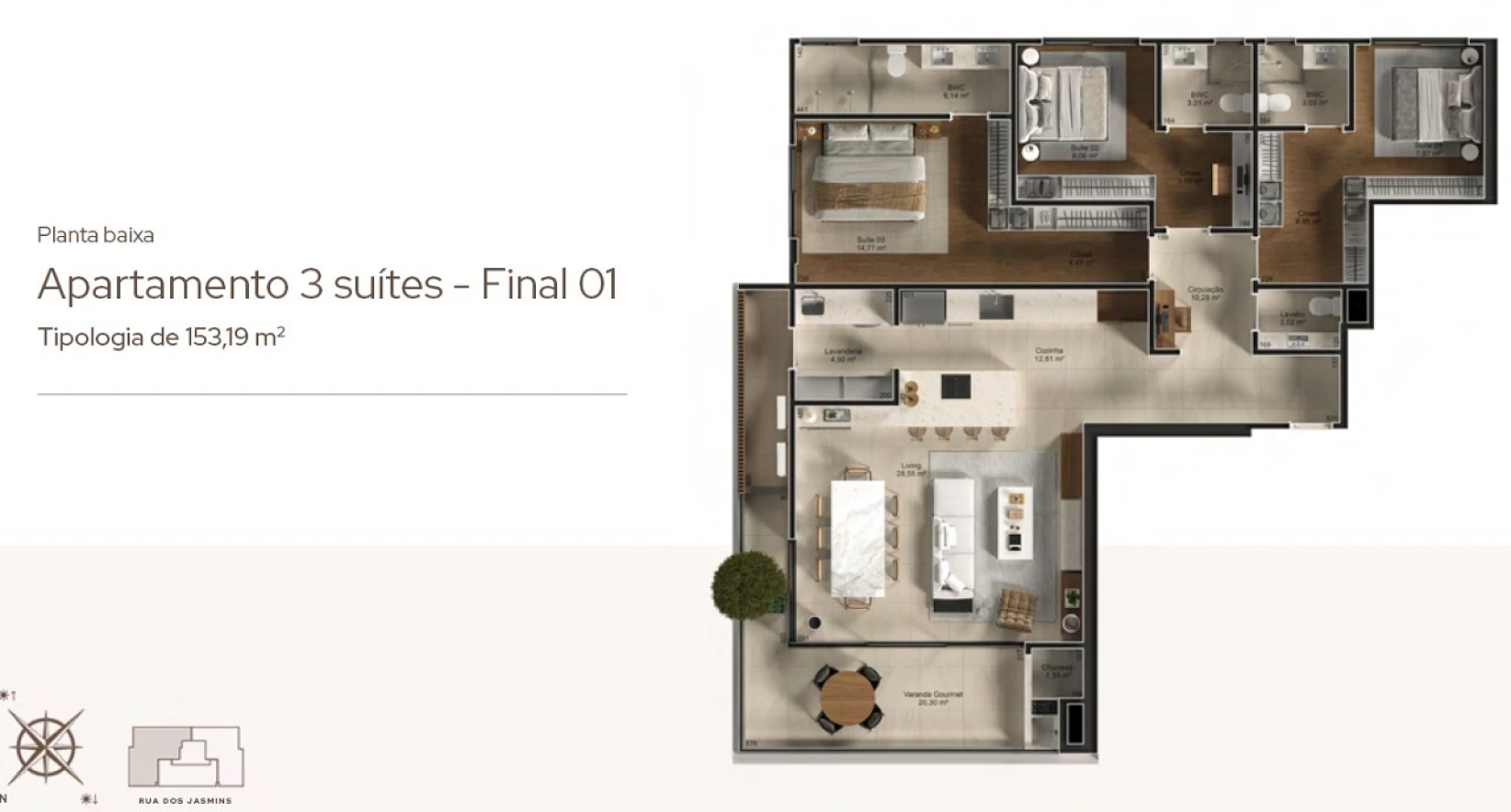 Apartamento em Pedra Branca, Palhoça