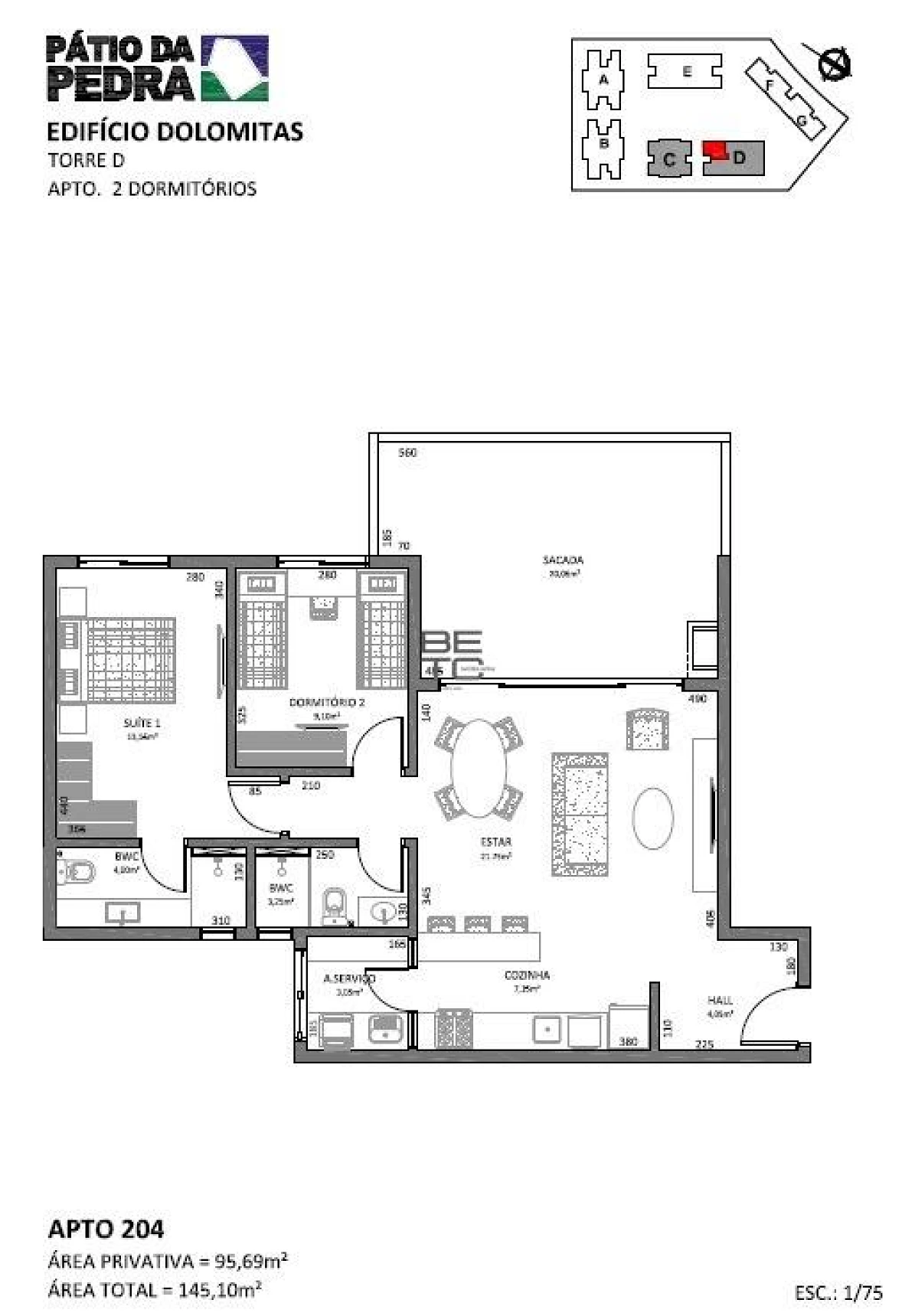 Apartamento Dolomitas no Passeio Pedra Branca - Foto 28
