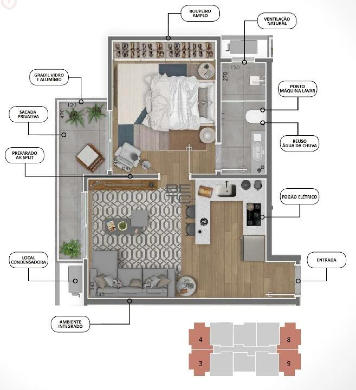 Apartamento em Pedra Branca, Palhoça