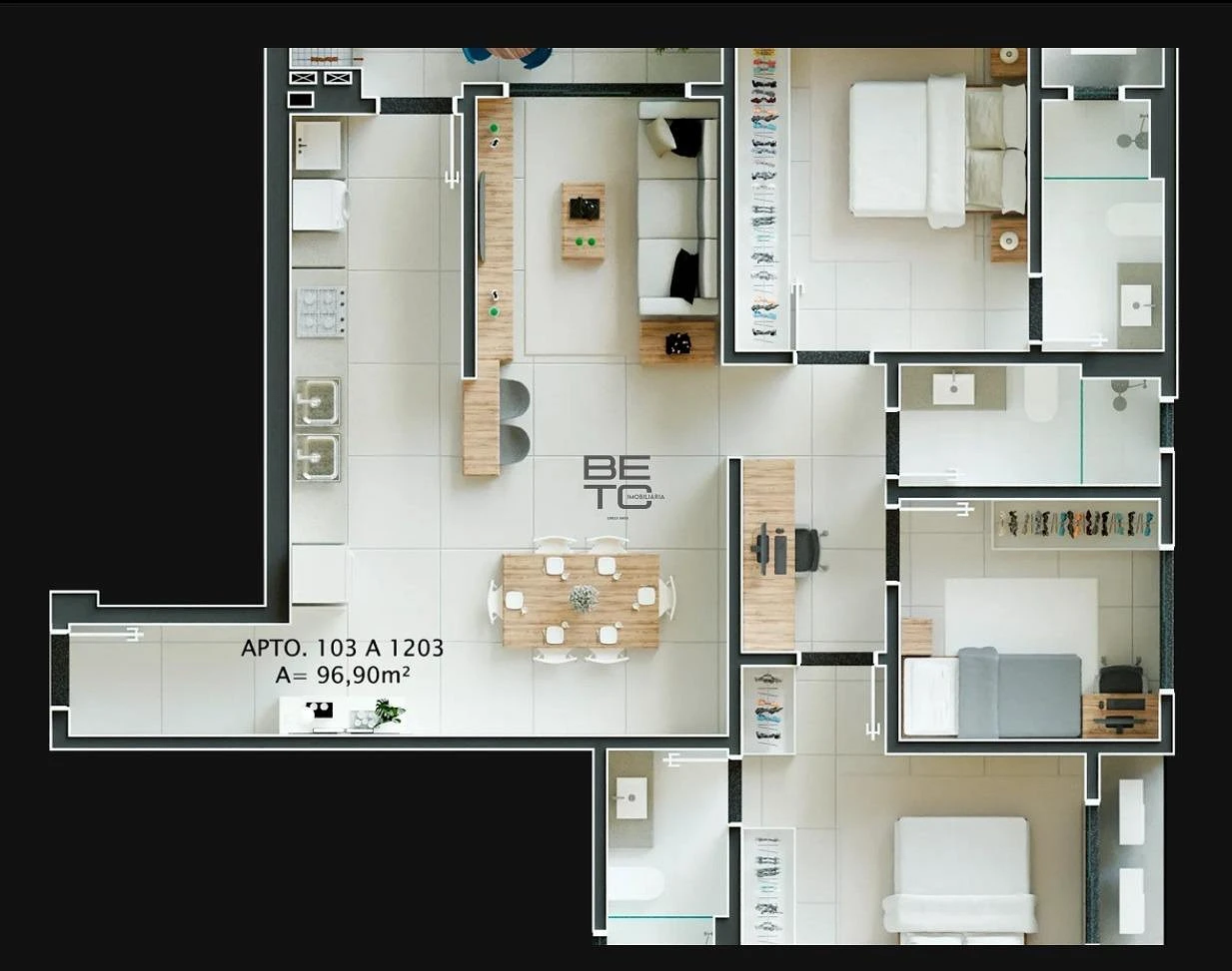 Apartamento em Pedra Branca, Palhoça