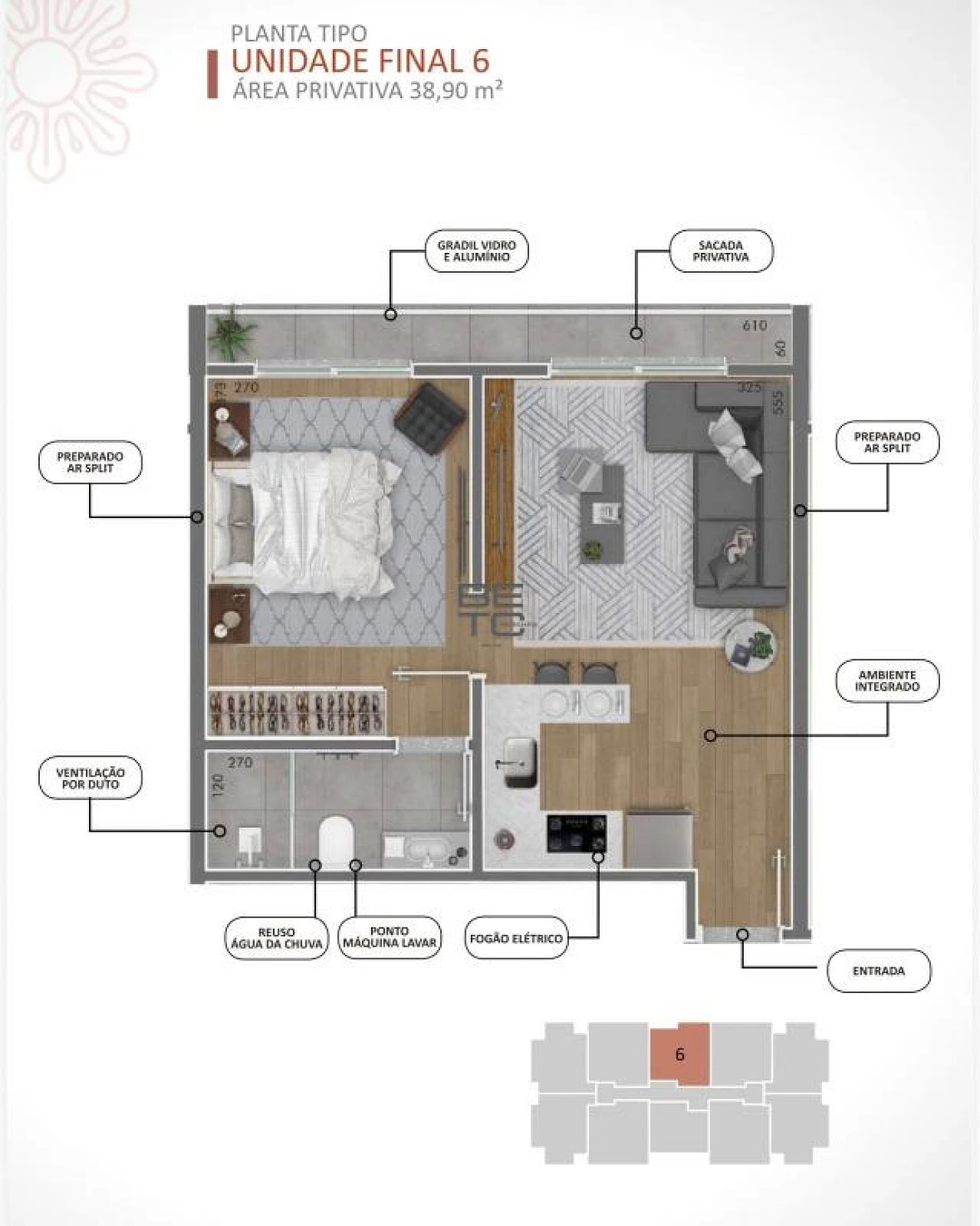 Apartamento em Pedra Branca, Palhoça