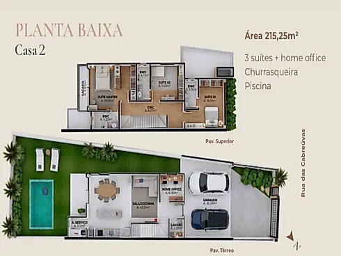 Casa 3 Quartos com 3 Suítes e 215m² - Pedra Branca - Foto 9
