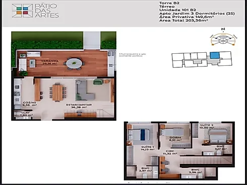 Apartamento em Pedra Branca, Palhoça